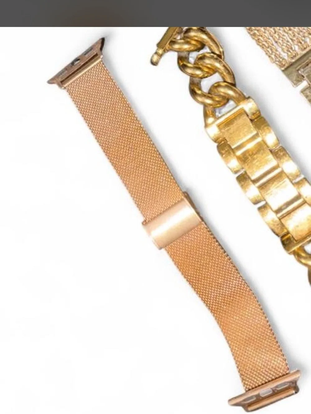 Rose gold Apple Watch band